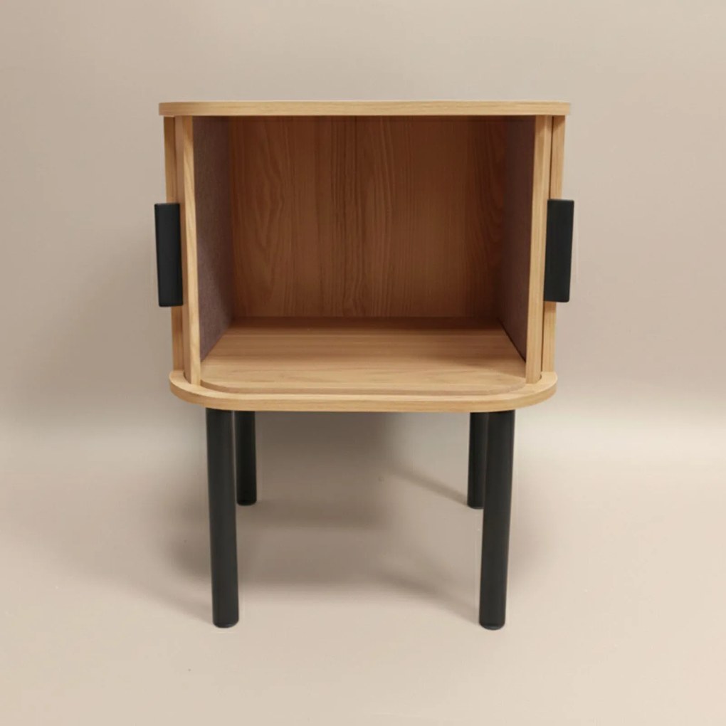 Szafka nocna ryflowana SCAVA, 40 x 40 x 53 cm