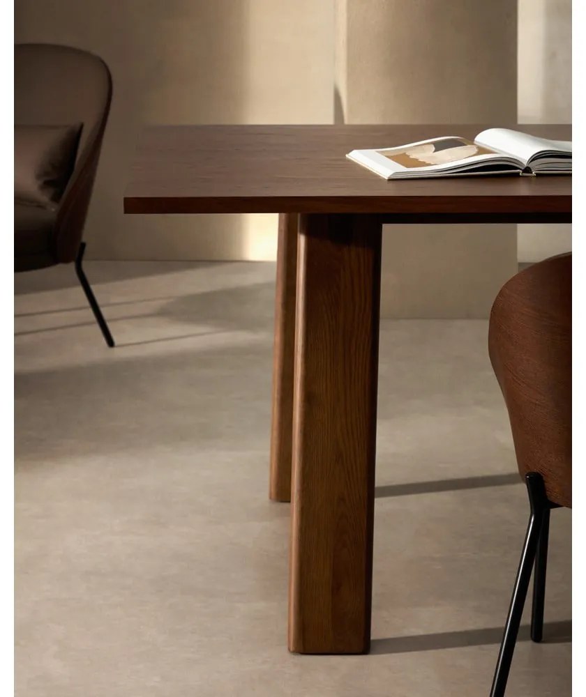 Rozkładany stół z dodatkowym blatem z blatem w dekorze orzecha 95x200 cm Arlen – Kave Home