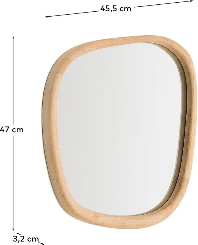 Lustro ścienne z drewnianą ramą 45,5x47 cm Alura – Kave Home