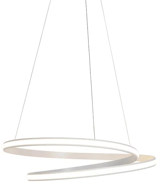 Nowoczesna lampa wisząca biała 74 cm z wbudowanym ściemnianym LED - Rowan Nowoczesny Oswietlenie wewnetrzne