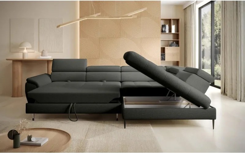 Narożnik EMPOLI L Prawostronny z funkcją spania Prawostronny w ktaninie ARAGON 97 WERSAL