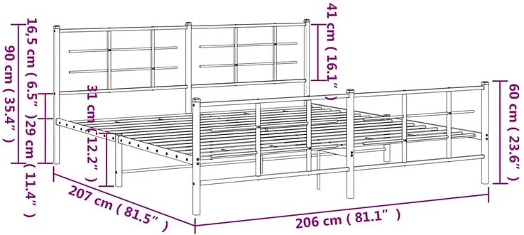 Metalowe białe łóżko loftowe 200x200 cm - Estris