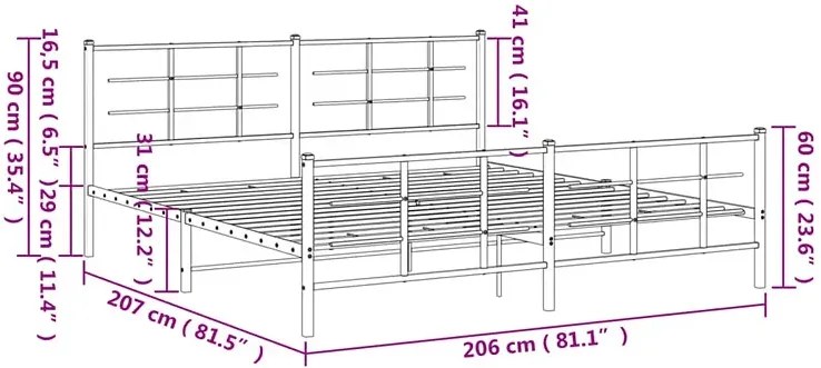 Metalowe białe łóżko loftowe 200x200 cm L8-P96
