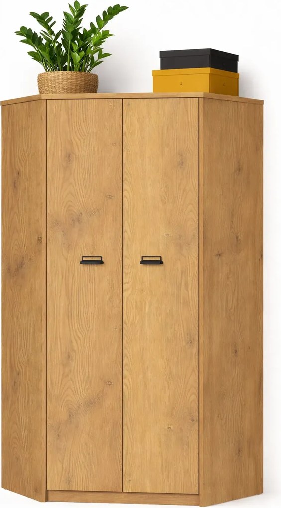 Szafa narożna w stylu loft dąb cremona + dąb lefkas R9-M73