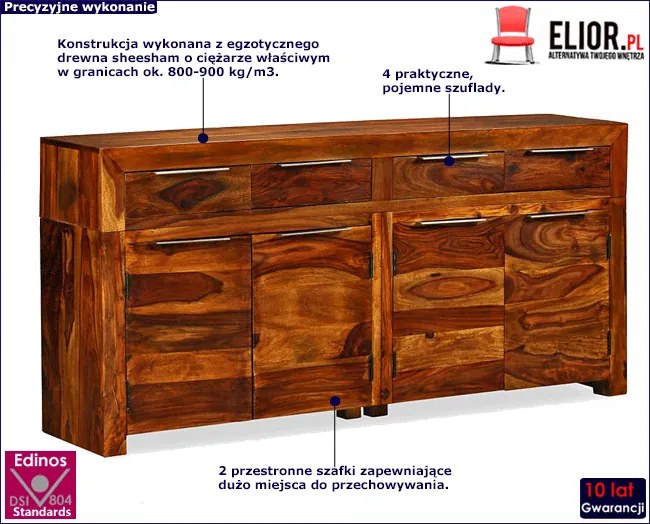 Drewniana komoda w stylu vintage R6-A77