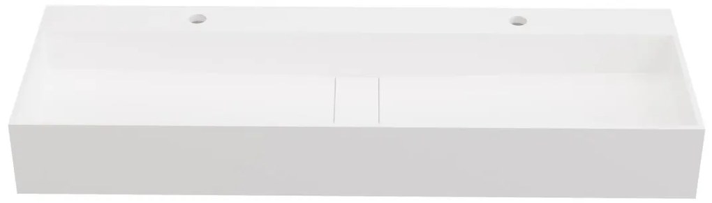 Umywalka wisząca z litą powierzchnią – Biała – Szer. 120 x Głęb. 40 x Wys. 15 cm – YAMDROK