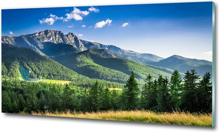 Foto obraz szklany Skocznia w Tatrach