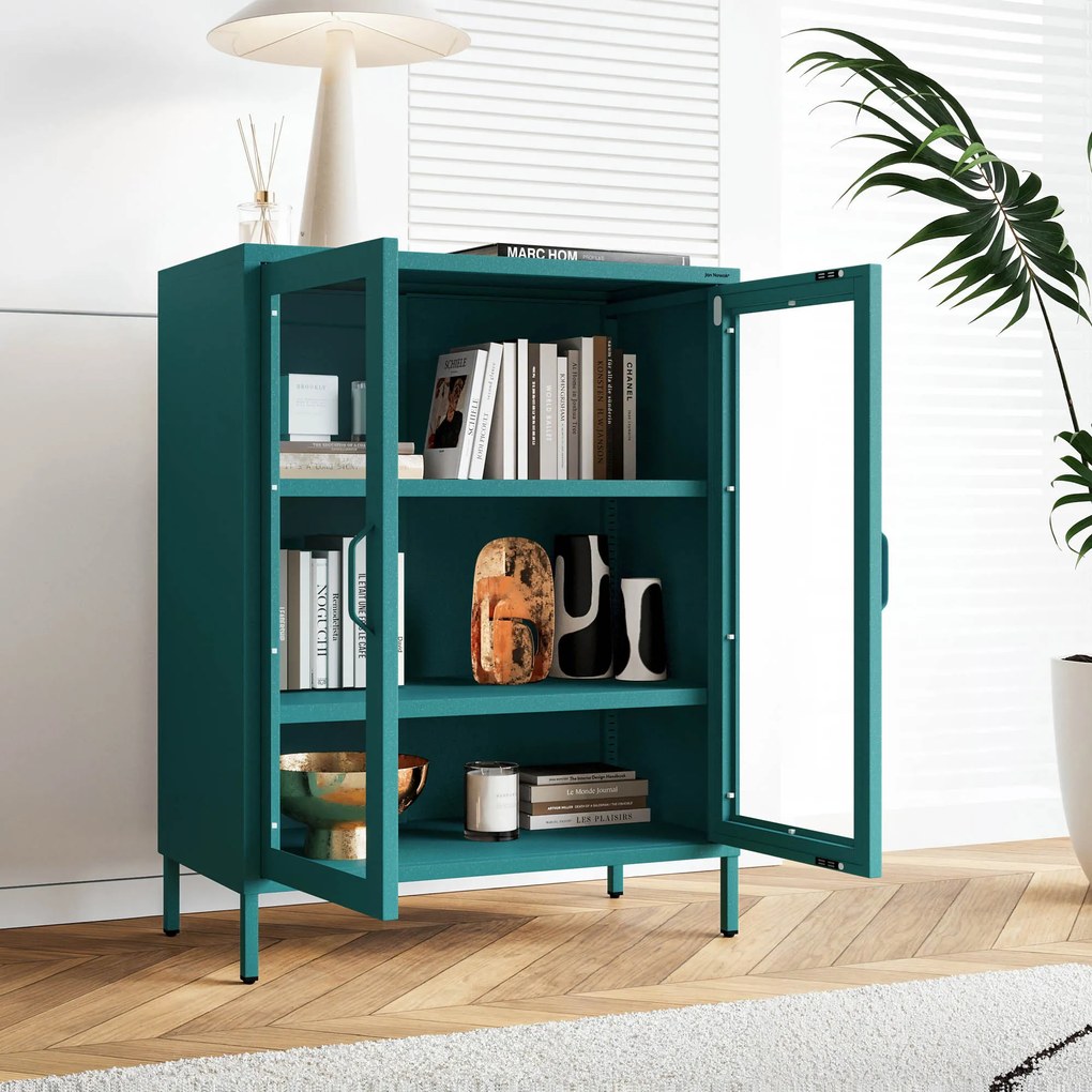 Witryna przeszklona niska morska: Modern GINA, 800 x 1015 x 400 mm