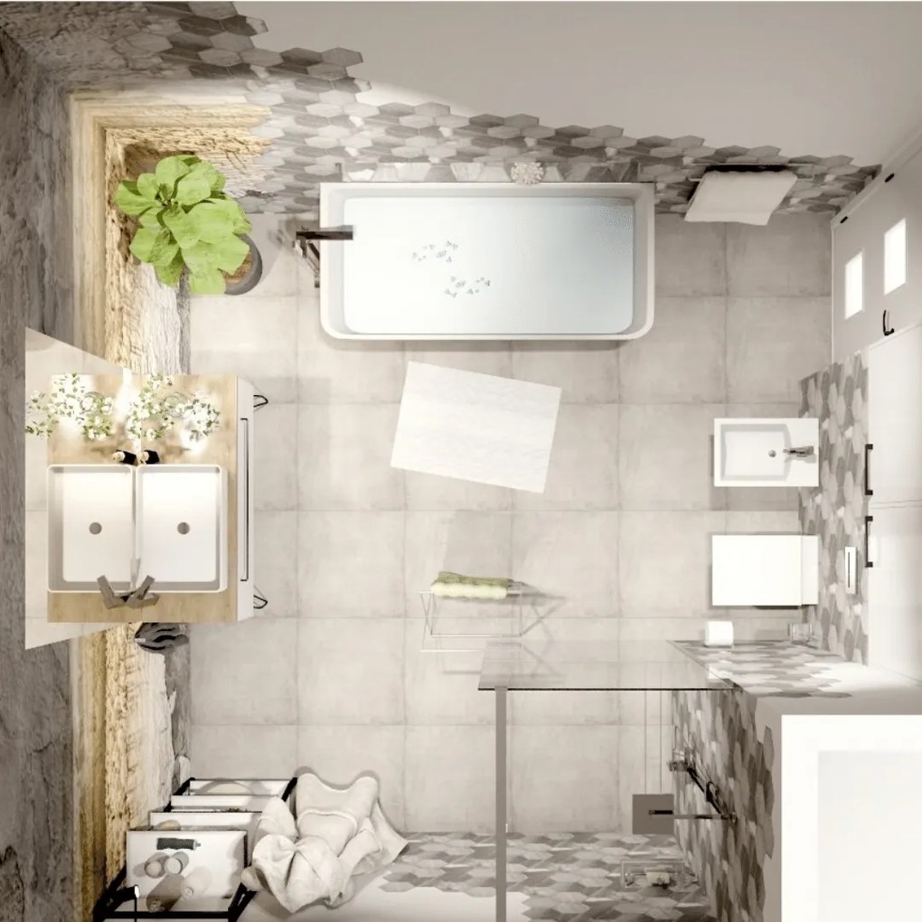 Bateria bidetowa srebrna BARCELONA silver