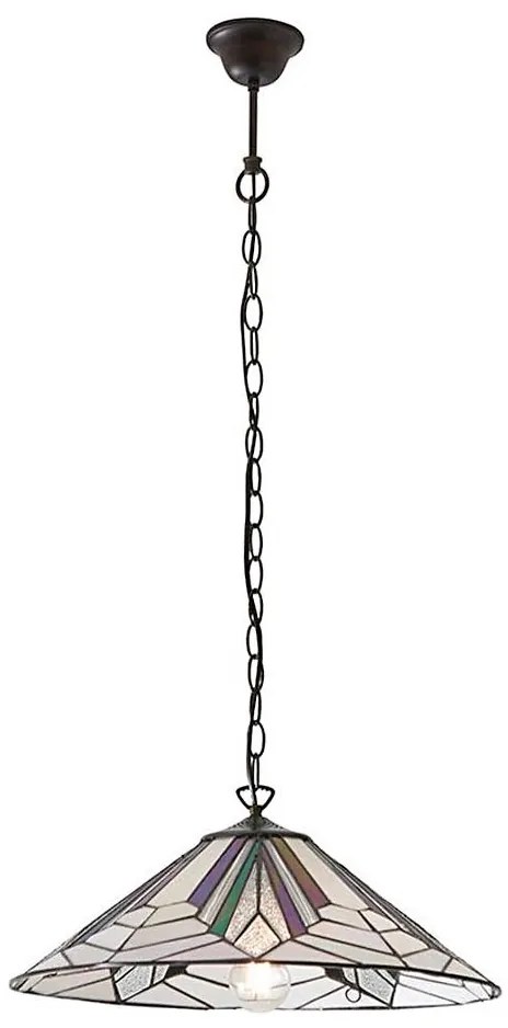 Endon 63938 - Żyrandol na łańcuchu Tiffany ASTORIA 1xE27/60W/230V śr. 48 cm