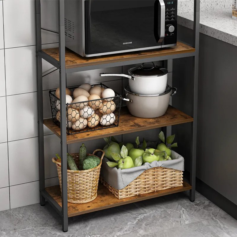 Regał w stylu industrialnym - 66x30x186 cm, MDF i metal, solidny i elegancki loftowy design