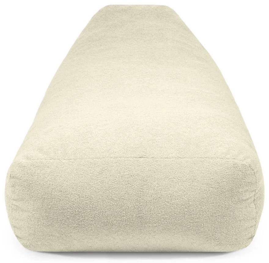 Jasnoszary worek do siedzenia z materiału bouclé Snug Long 140 – SLOWDOWN