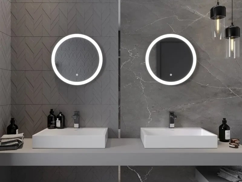 Mexen Oro lustro łazienkowe podświetlane, okragłe 50 cm, LED 6000K, antypara - 9824-050-050-611-00