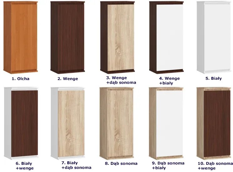 Szafka wisząca w skandynawskim stylu dąb sonoma + biały R3-P32