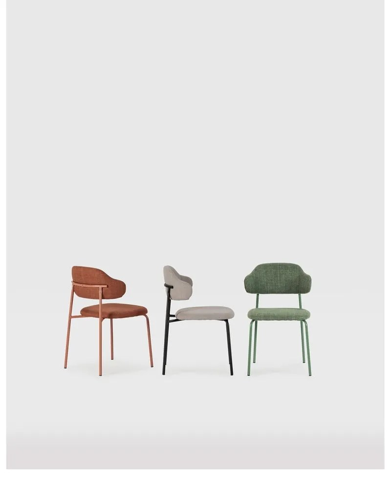 Krzesła w kolorze terakoty zestaw 4 szt. Adriel – Marckeric