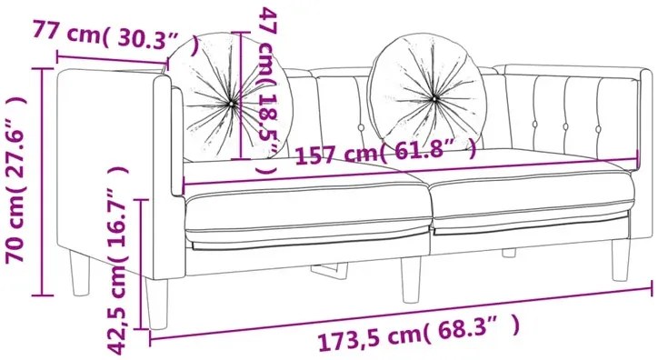 Aksamitna żółta sofa do salonu - Erim 4X