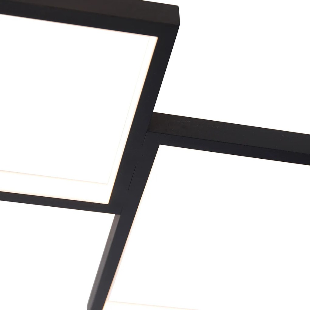 Lampa sufitowa czarna w komplecie z LED 3-stopniowy ściemniacz 5-świateł - LejoDesignerski Oswietlenie wewnetrzne
