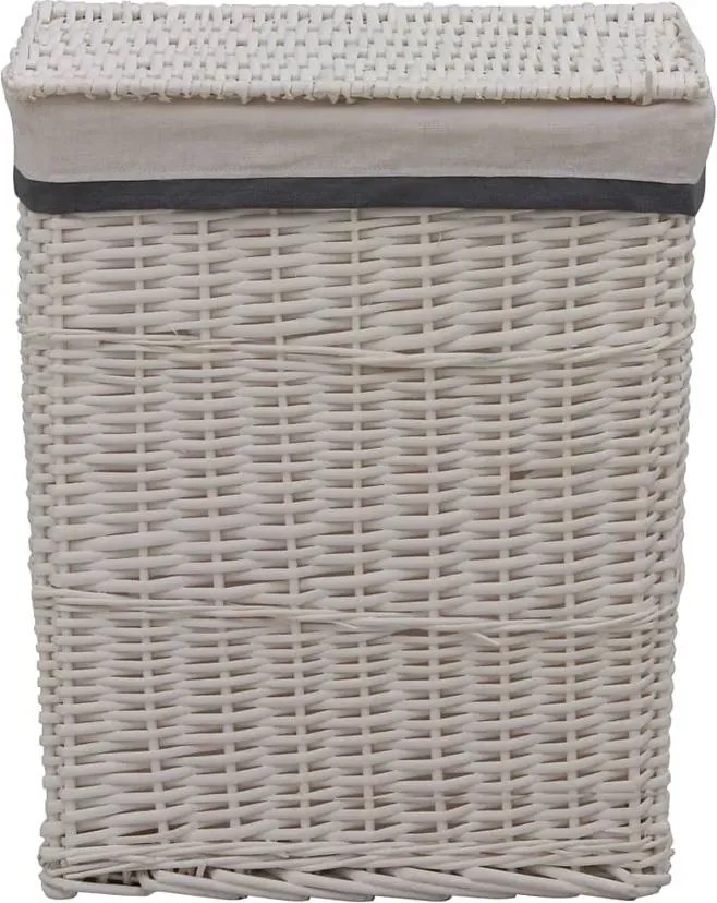 Biały wiklinowy kosz na pranie - Viver