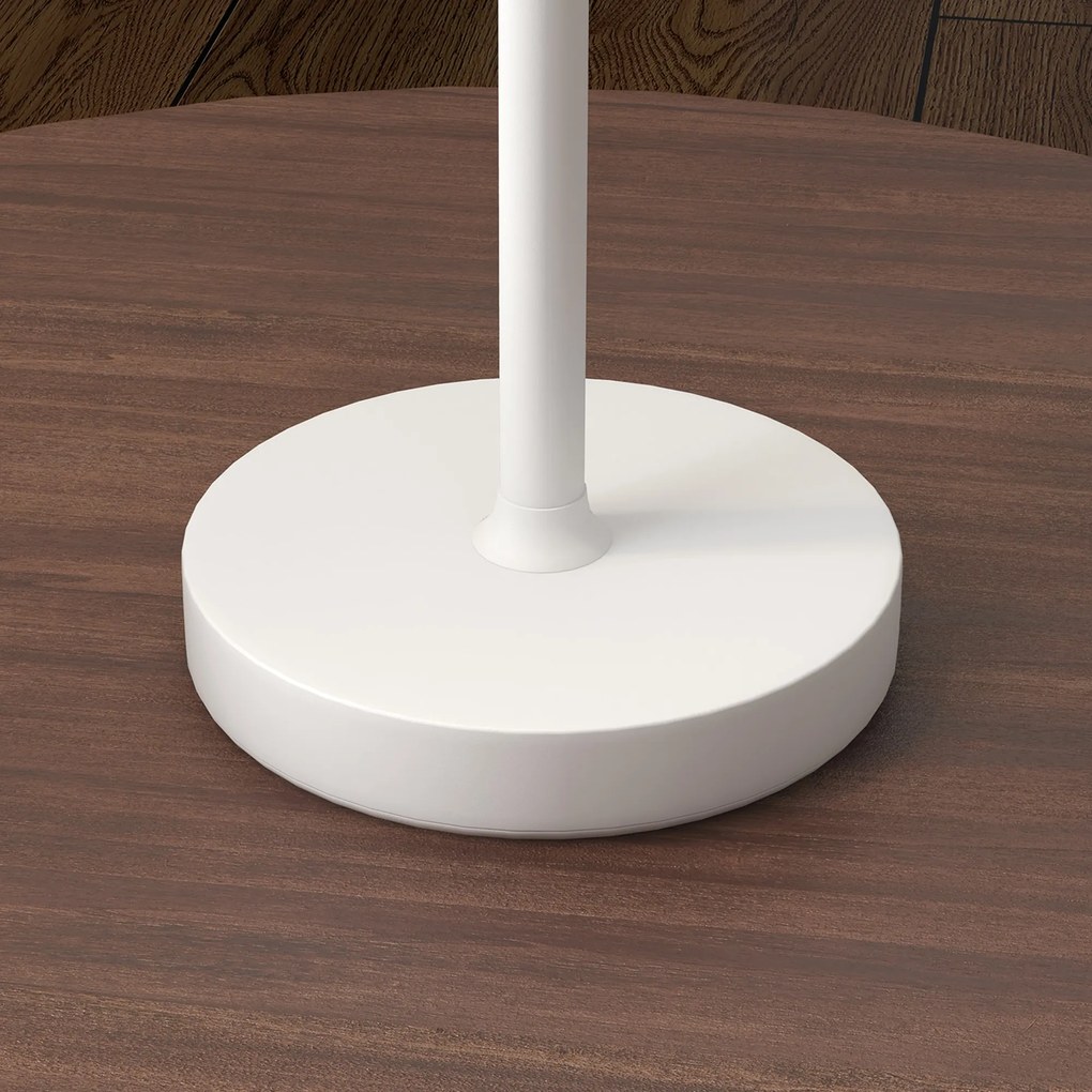 HOMCOM Lampa stołowa, regulowana, 1000 LM, Średnica 11,2x36,5 cm, Biała