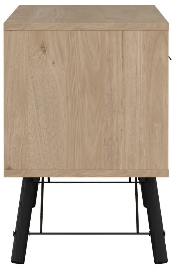 Szafka pod TV w dekorze dębu w naturalnym kolorze 150x60x40 cm Ry – Tvilum