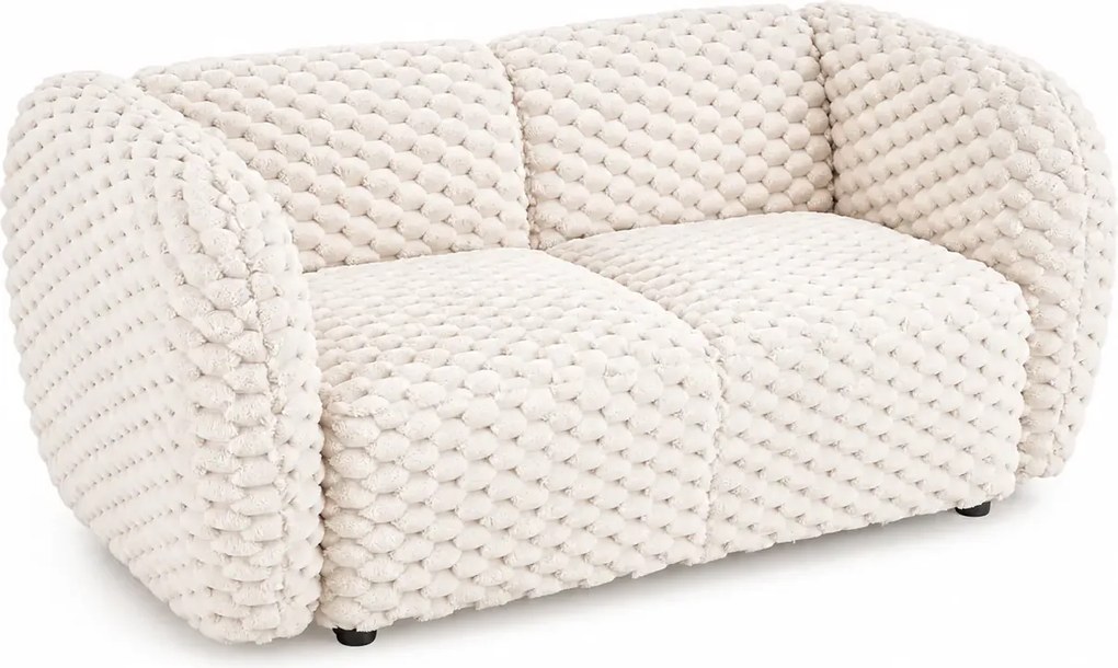 Kremowa dwuosobowa puszysta sofa do salonu S2-F21