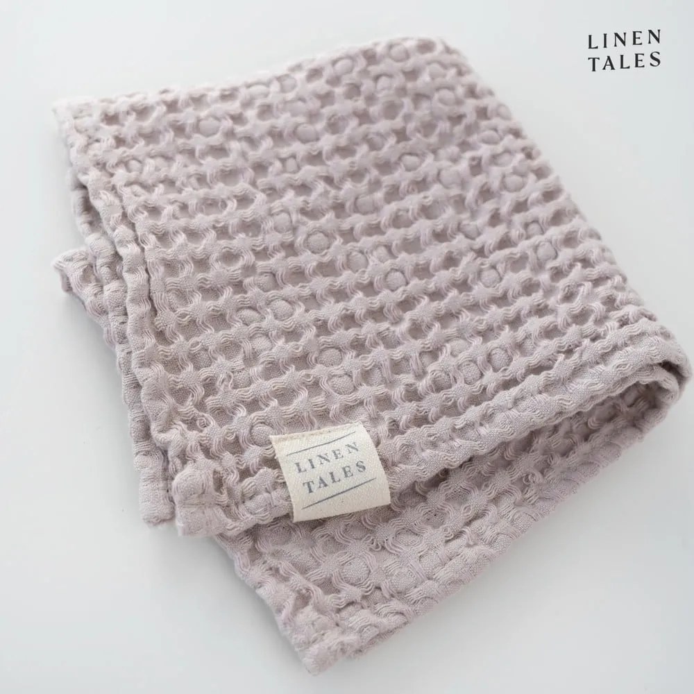 Jasnoróżowe ręczniki zestaw 3 szt. Honeycomb – Linen Tales