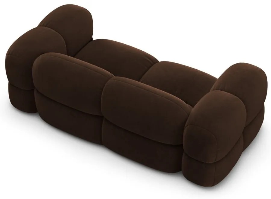 Ciemnobrązowa aksamitna sofa 210 cm Loretto – Cosmopolitan Design