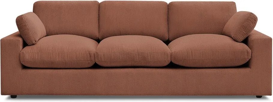 Pomarańczowa sztruksowa sofa 250 cm Belair – Bobochic Paris