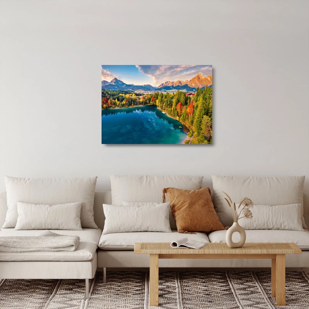 Obraz na szkle - Jezioro Urisee, Austria (70x50 cm)