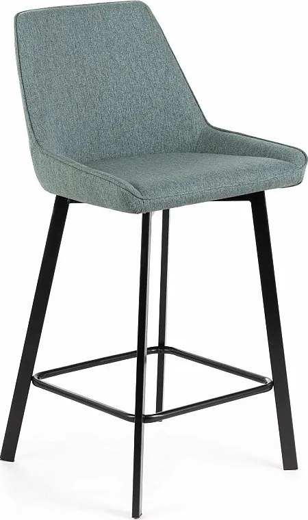 Fox - Czarny stołek materiałowy - zestaw 2 szt.