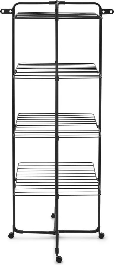 Suszarka na pranie w kolorze matowej czerni 30 m HangOn Tower – Brabantia