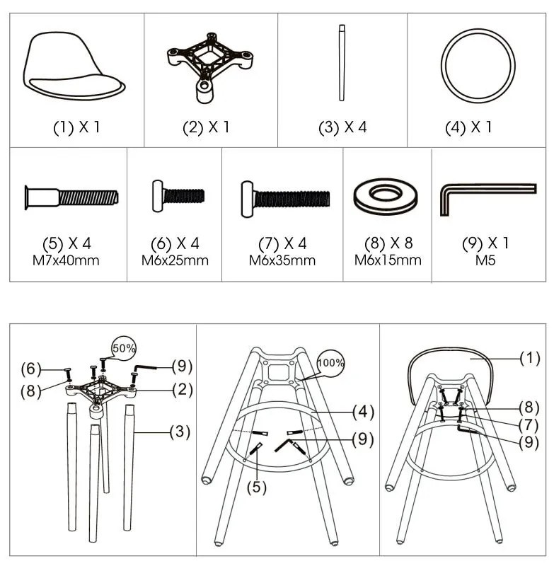 Hoker barowy z oparciem MAXON, 92 cm