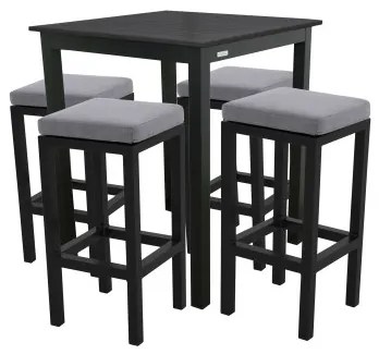 EXPERT antracyt - ogrodowy stół gastronomiczny aluminiowy 90 x 90 x 110 cm