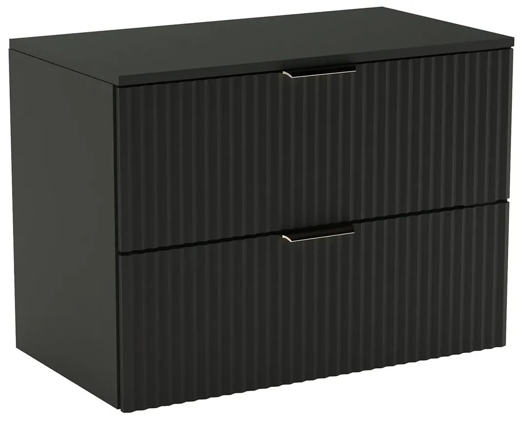 Czarna szafka wisząca pod umywalkę nablatową 40x12x4 M0-B82