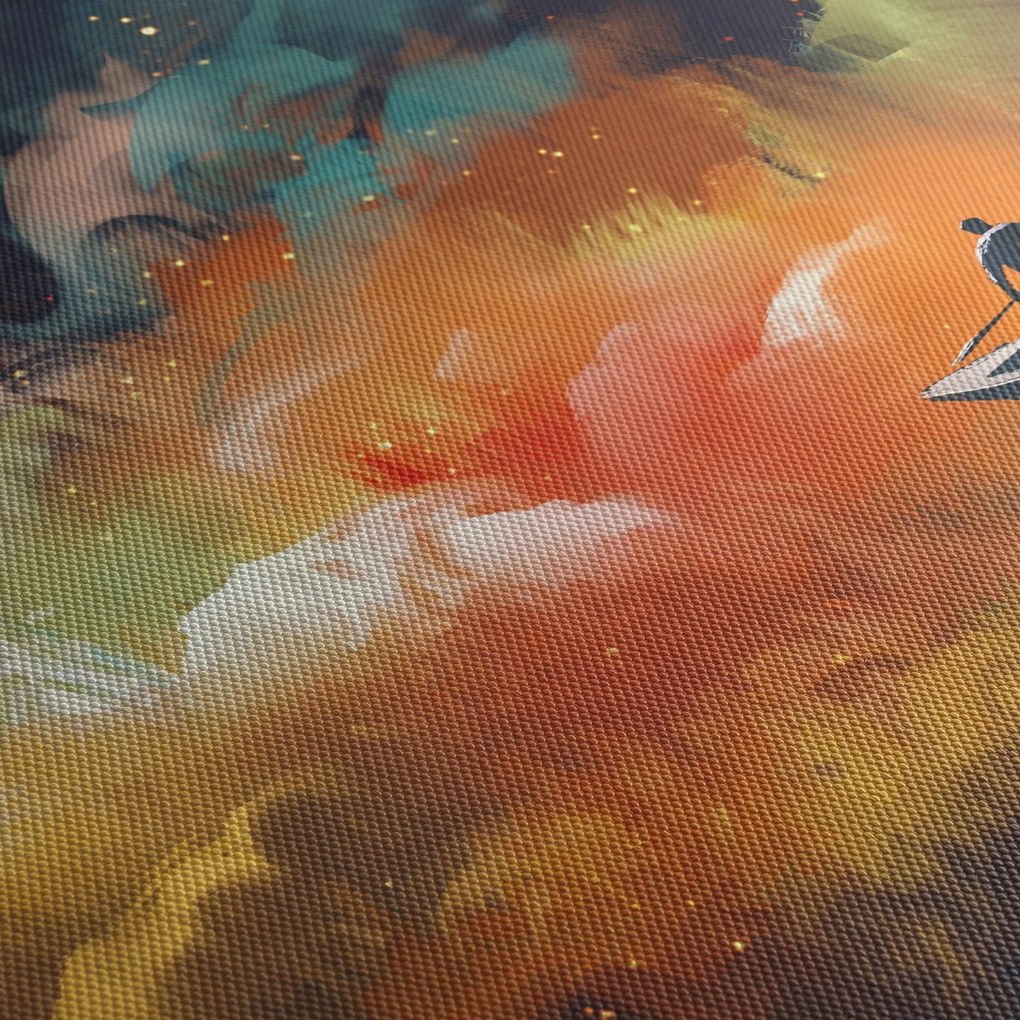 Obraz - człowiek unoszący się w kosmosie (170x50 cm)