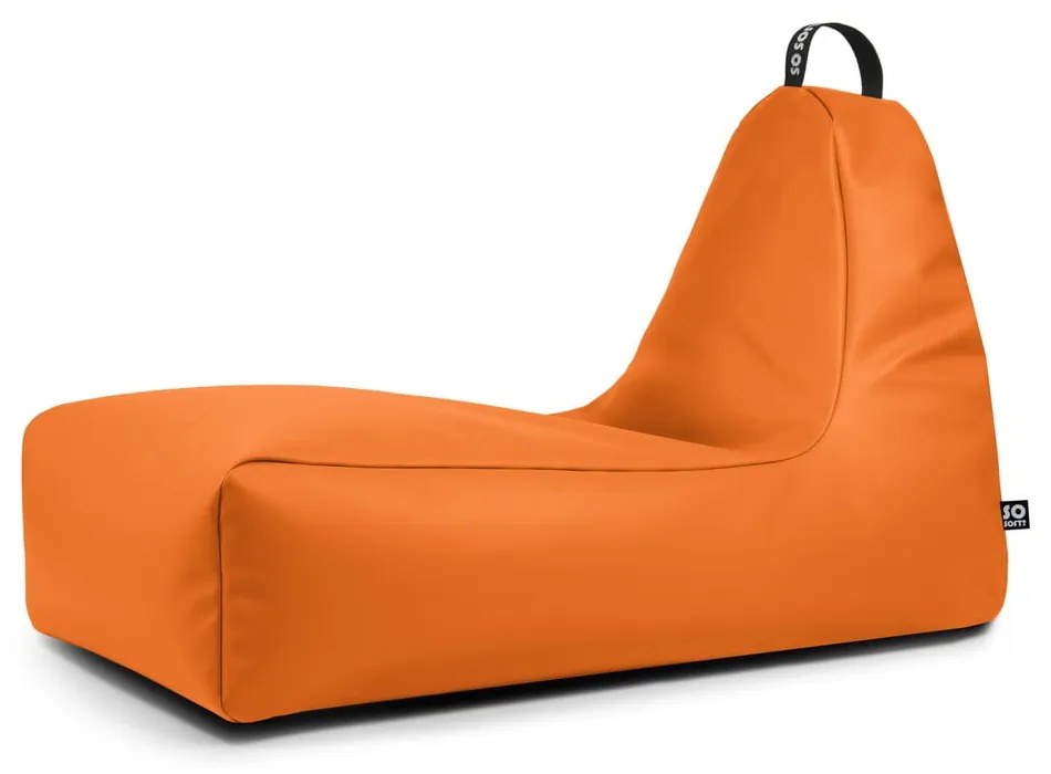 Pomarańczowy worek do siedzenia z imitacji skóry Chill XXL – So Soft?