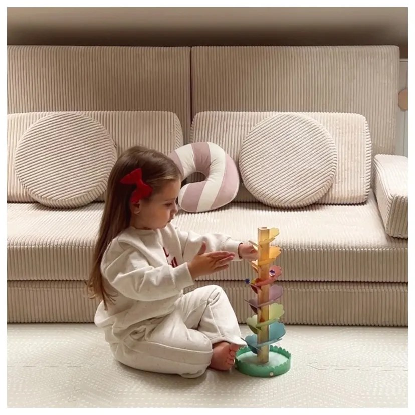 Woopie green drewniany kulodrom muzyczne drzewko tęczowe montessori fsc
