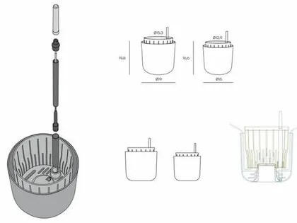 Plastia Doniczka samonawadniająca Tolita Air różowy, śr. 19 cm