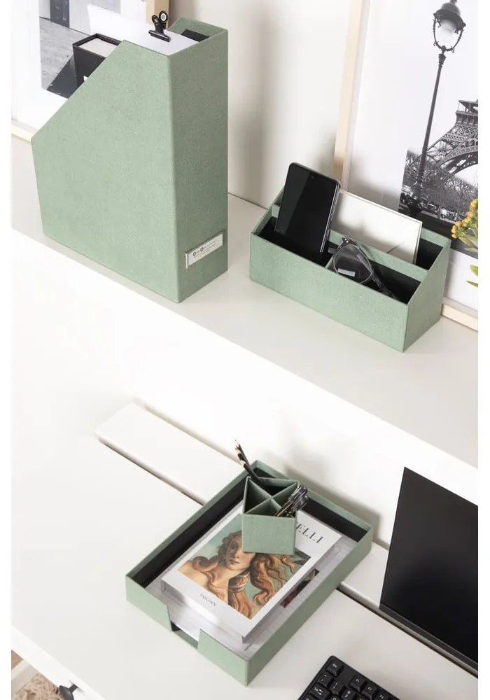 Kartonowe organizery zestaw 4 szt. Hugo Canvas Paper Laminate – Bigso