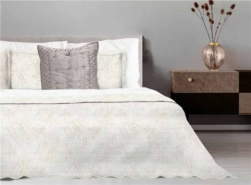 Narzuta na fotel Greno Flower 70x160 kremowa GRENO