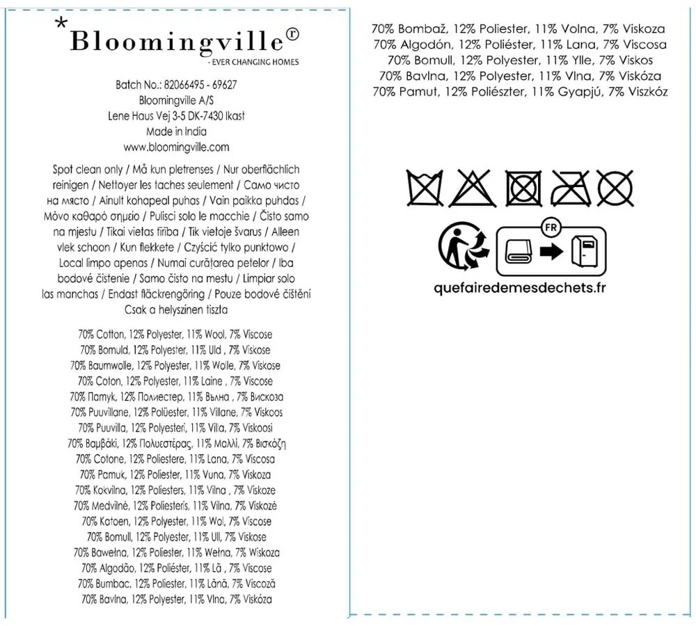 Dywan z mieszanki bawełny 140x200 cm Loggia – Bloomingville