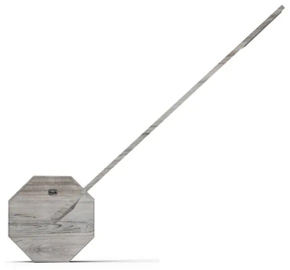 Szara lampa stołowa LED (wysokość 38 cm) Octagon One – Gingko