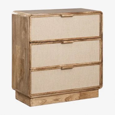 Komoda Z Drewna Mango, Mdf I Juty Abrams Drewno Mango - Sklum