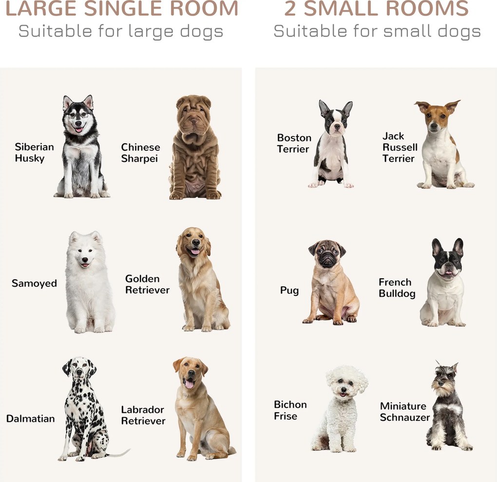 PawHut Klatka dla psa z 2 drzwiami transportowa z zamkiem rustykalny brązowy | Aosom PL