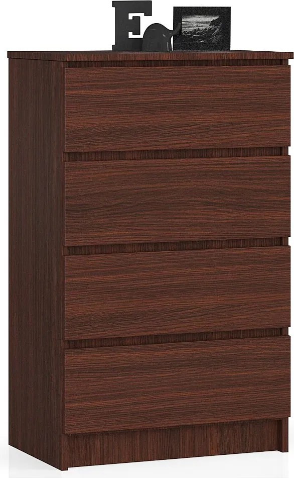 Komoda AKORD K60 Wenge 60 cm 4 szuflady kolor Wenge mat 60x40x99 cm