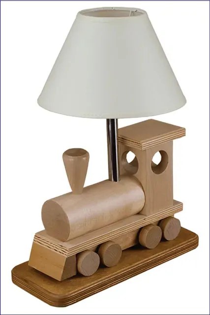 Drewniana lampka dziecięca lokomotywa - S189-Honila