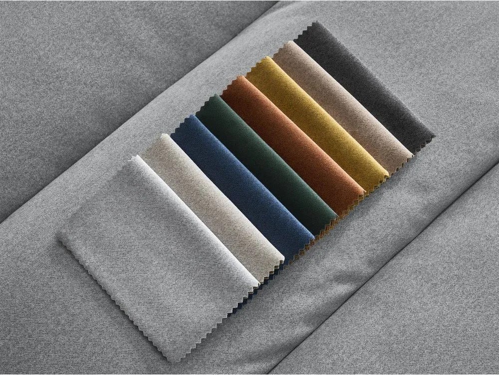 Jasnoszary aksamitny podnóżek Sierra – Bobochic Paris