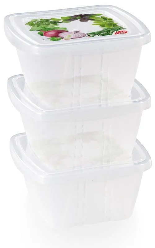 Zestaw 3 pojemników na żywność Snips Classic, 0,25 l