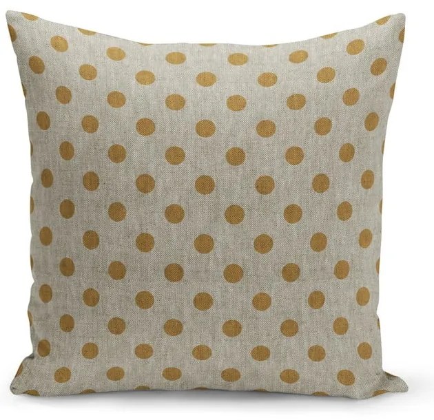 Poduszka z wypełnieniem Kate Louise Dotty Yellow, 43x43 cm