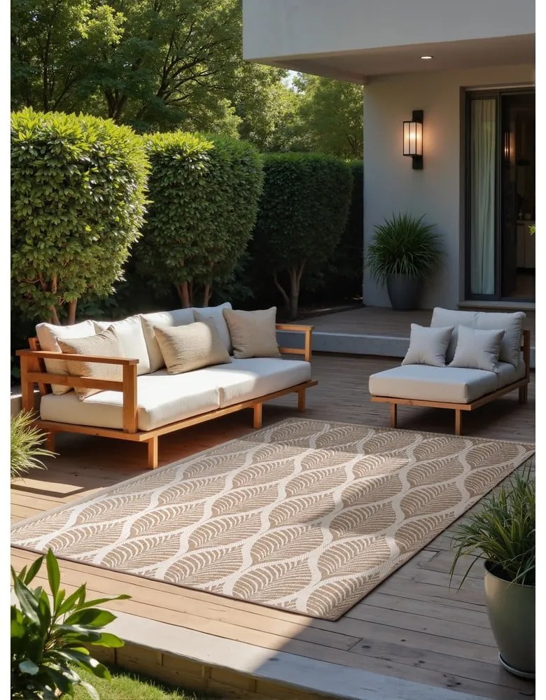 Dywan odpowiedni na zewnątrz w beżowo-śmietankowym kolorze 160x230 cm Duet Liora – NORTHRUGS